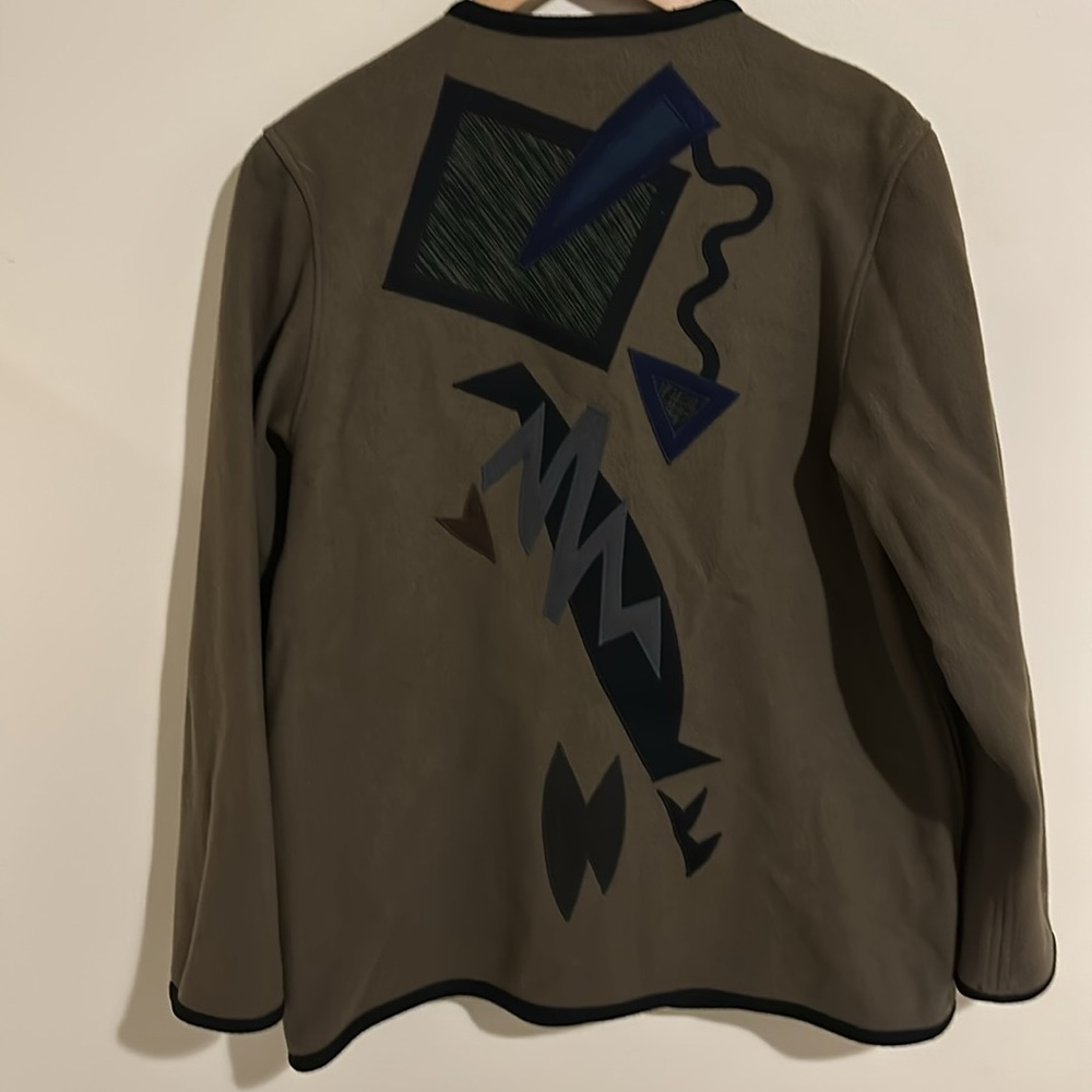 BEPPA Unique Wool Blend Geometric Button Up Womens Coat Size Small - Picture 8 of 8